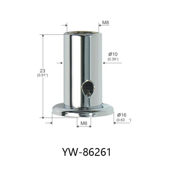 Brass Plated Chrome Ceiling Mounted Picture Hanging Systems 16mm Dia YW86261