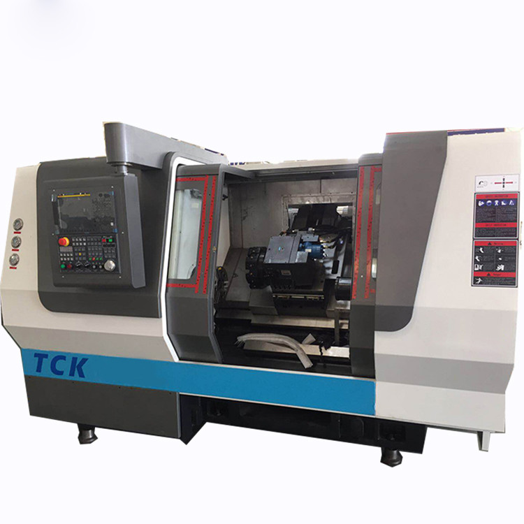 Центр CNC небольшого токарного станка кровати скоса TCK400 поворачивая для обработки машины стали и литого железа материальной