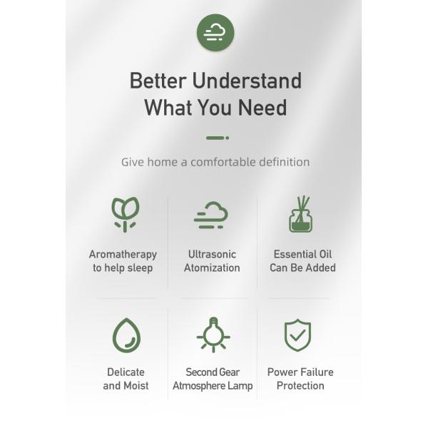 HOMEFISH Lámpara Vintage Máquina de aromaterapia de diseño retro Humidificador de habitación pequeña para la humidificación