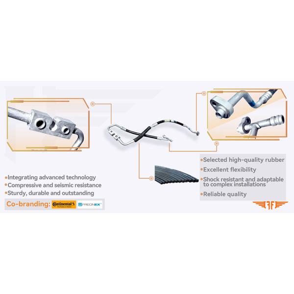 MK VI Twin AC Hoses Ford Fiesta Fits For 09-12 OEM 8V5119D850BA