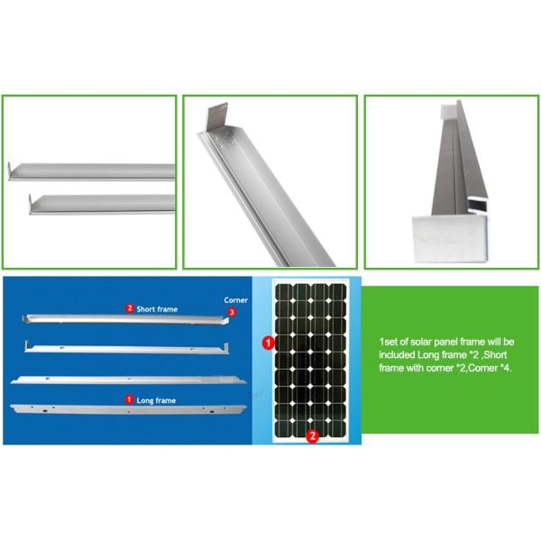 Black Anodizing Aluminium Extrusion Profile For Frameless Solar Panel with CNC Machining