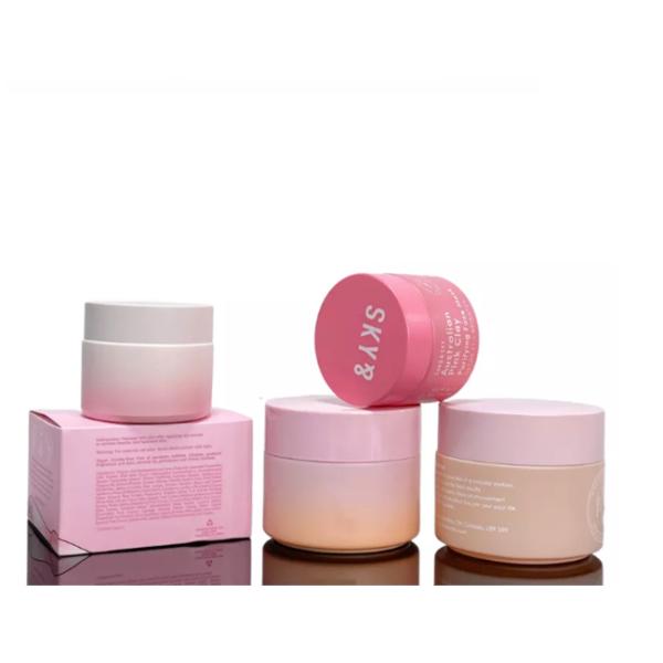 30g 50g Pink Opal Glass Skincare Jars