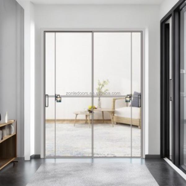 2024 High Quality Aluminum Alloy Swing Door Slide Roller Interior Aluminium Glass Doors Hing for Room Kitchen Sliding Door