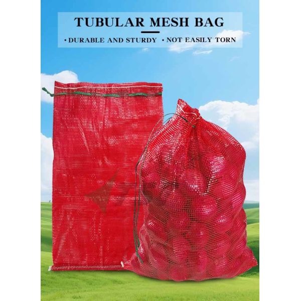 47x71CM 20kgs Red Mesh Onion Bags Wholesale Polypropylene Materials