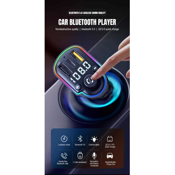 Dual USB Car Charger FM Transmitter Bluetooth Car MP3 Player FM Transmitter