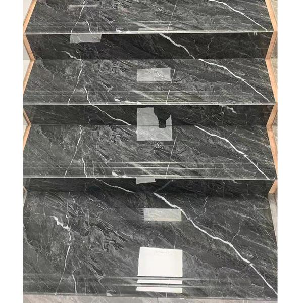 1200*470mm Marble Look Porcelain Tiles Full Body Polished Glazed Floor Stair Step Tiles