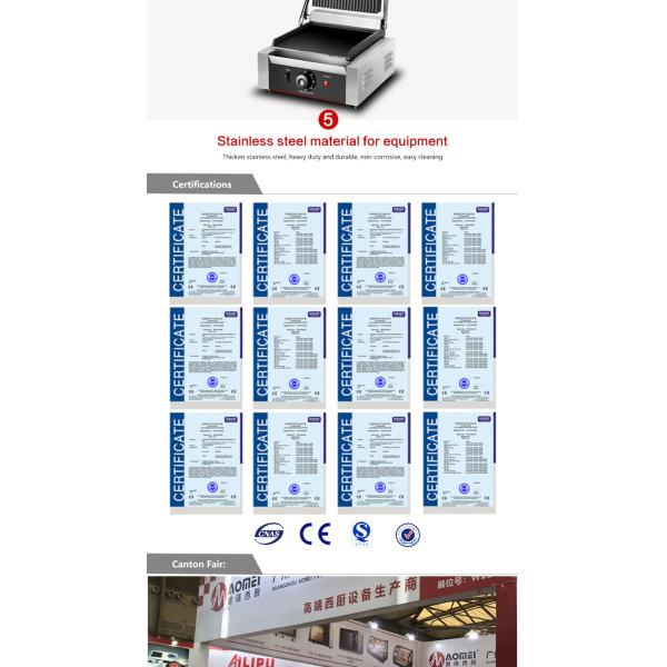 Powerful Electric Burger Grill with Thicken Cast Iron Surface Top Grooved/Bottom Flat