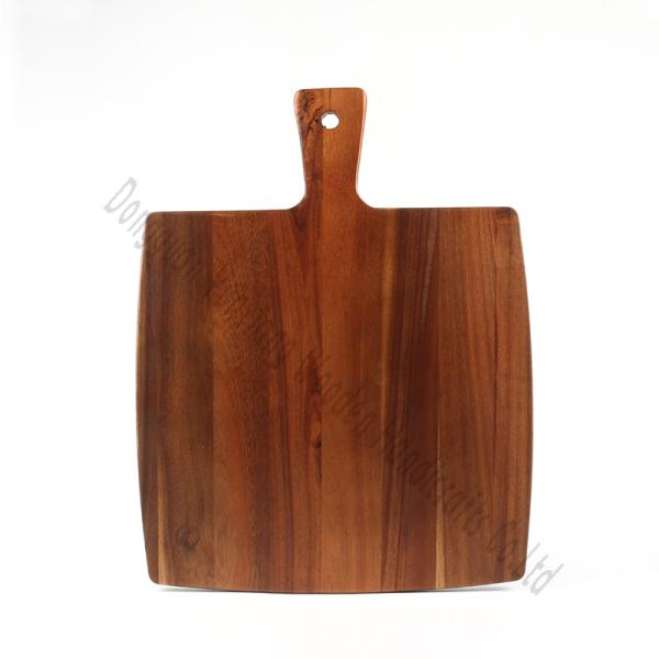Planche de coupe de bois d' acacia sans couteau avec poignée, planche de coupe de bois d' acacia naturel pour cuisine