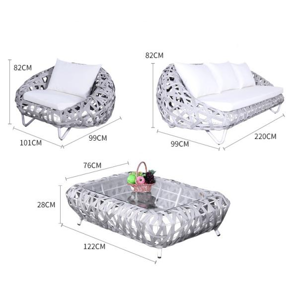 Create a Luxurious Outdoor Space with Rattan Furniture Luxury Rope Modern Garden Set