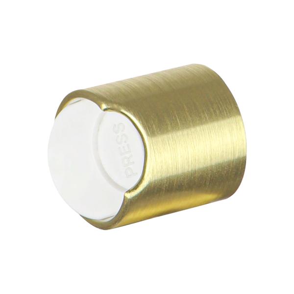 Disc Top Cap New 24 410 Golden Brushed Aluminum Shell Plastic Press Flip Top Cap