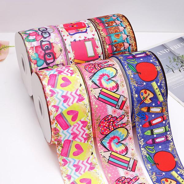 Custom Printed Grosgrain Ribbon for Hair Bows Craft Suppliers