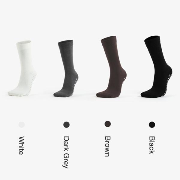 Cotton Anti Slip Crew Grip Socks Embroidered Pilates Yoga Socks