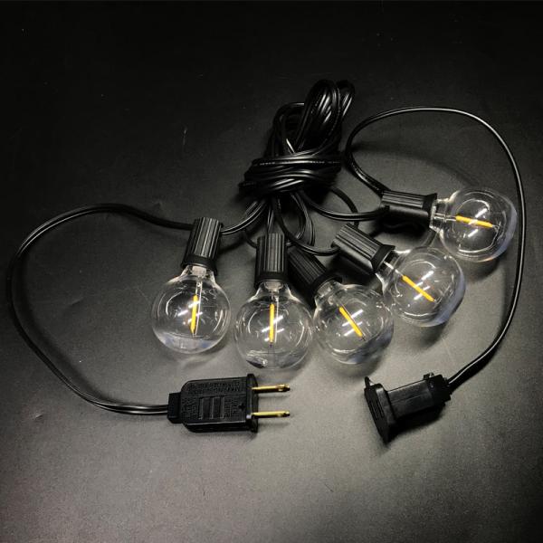 3M Connectable Outdoor String Lights G40 Globe Patio Lights Edison Glass Bulbs WaterproofE12 Socket Base Hanging Light Garland