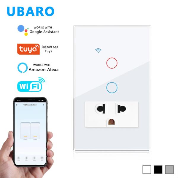 118 Type 2 Gang Wifi smart Switch and Tailand/Vietnam Socket with App Remote
