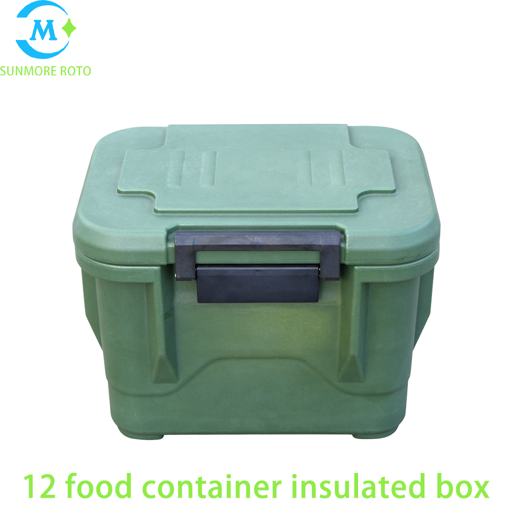 SUNMORE ROTO Rotomolded Insulated Food Transport Box Holds 12 GN Food Pans, Portable Thermal Hot Food Container For Catering Group Meal Delivery