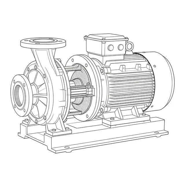 Versatile End Suction Centrifugal Pump for Various Liquid Transfer