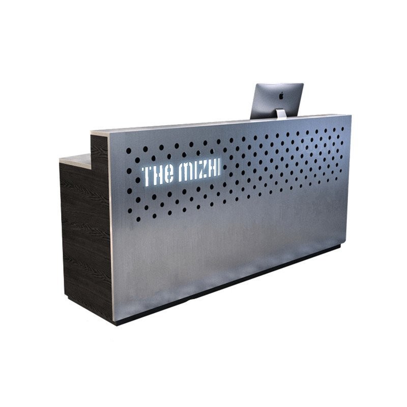 Cashier Checkout Reception Desk Custom Design for Stainless Steel Store Counter Table
