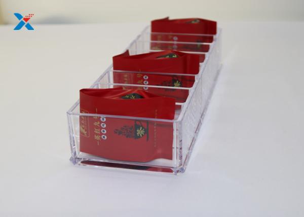 Multi Function Acrylic Storage Box , Acrylic Tea Box For Coffee Collection Display