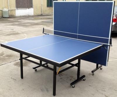Family 2 Folded Movable Indoor Ping Pong Table MDF With Painted Table Top