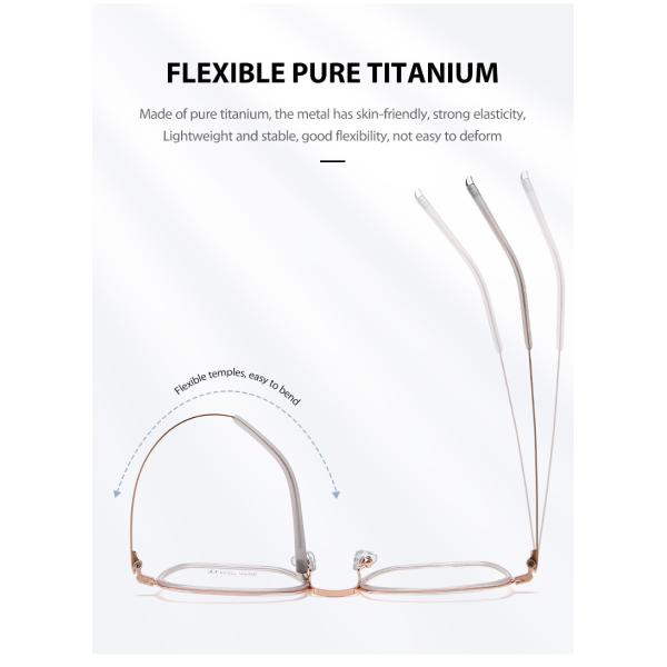 CE стекел титана ацетата прямоугольный снабженный ободком с заменимыми объективами