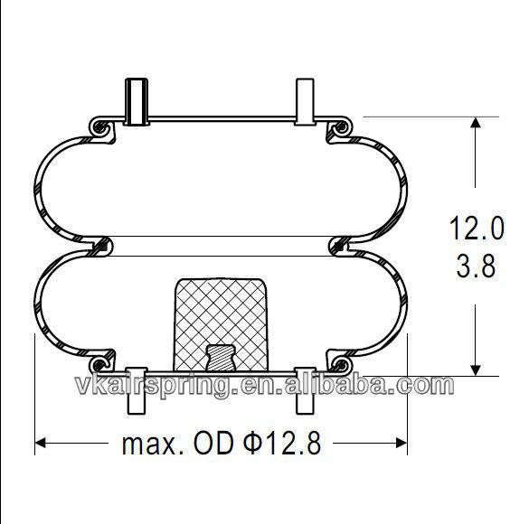 Suspensão complicada dobro 2B12-313/FD330-22 364 W01-358-7405 do ar da mola de ar