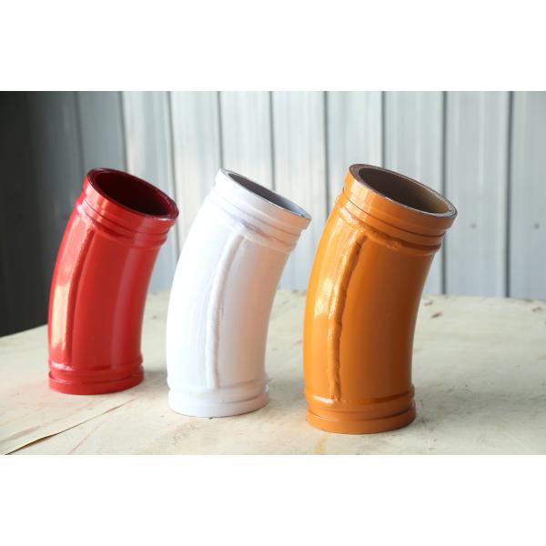 125*R460-30 Red White Orange Color Double Wear-resistant Material End elbow for Pump Trucks