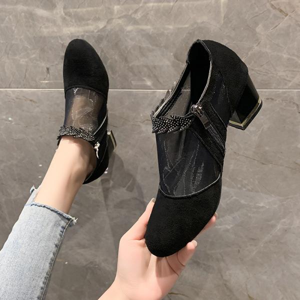 Gauze Sexy Ladies Sandals Anti Slip Wear Resistant Thick Heel Wedge Platform