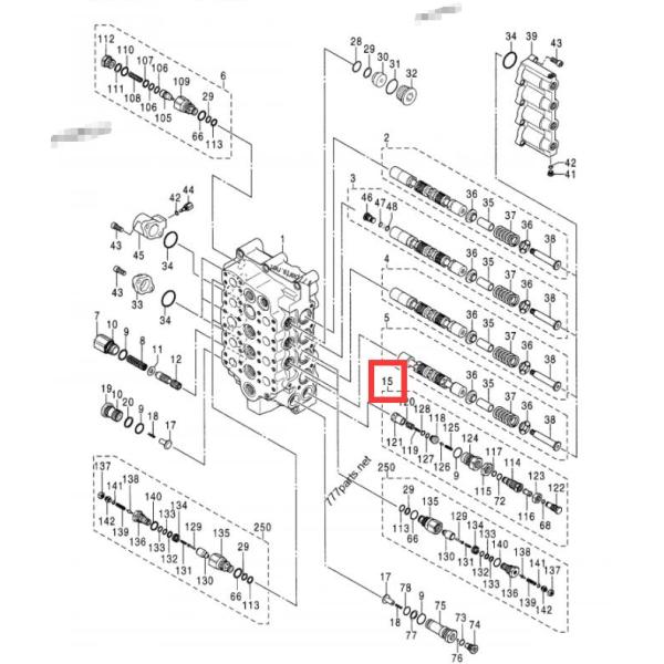 Клапан сброса экскаватора распределения 4469304 Хитачи ZX450 ZX460 ZX480 гидравлический