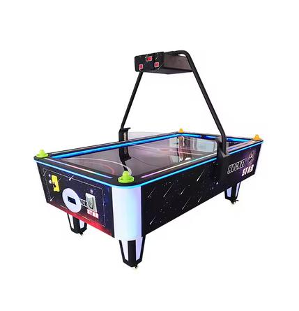 Máquina de juego de mesa de hockey de aire arcade para 4 jugadores con superficie acrílica 230V