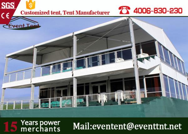 Aluminum Alloy 30m Double Decker Tent ABS Wall With PVC Coated Polyester Fabric
