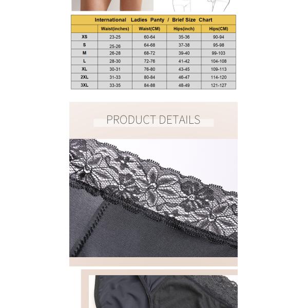 Customized 4 Layers Heavy Absorption Lady Sexy Lace Menstrual Underwear