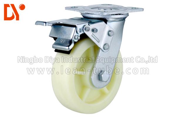 Logistic Equipment Plastic Cart Wheels  and Swivel Castor Wheels Corrosion Resistance