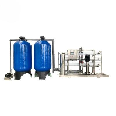 10TPH 19kW-380-415V 2xFRP réservoirs d'eau saumâtre usine d'osmose inverse