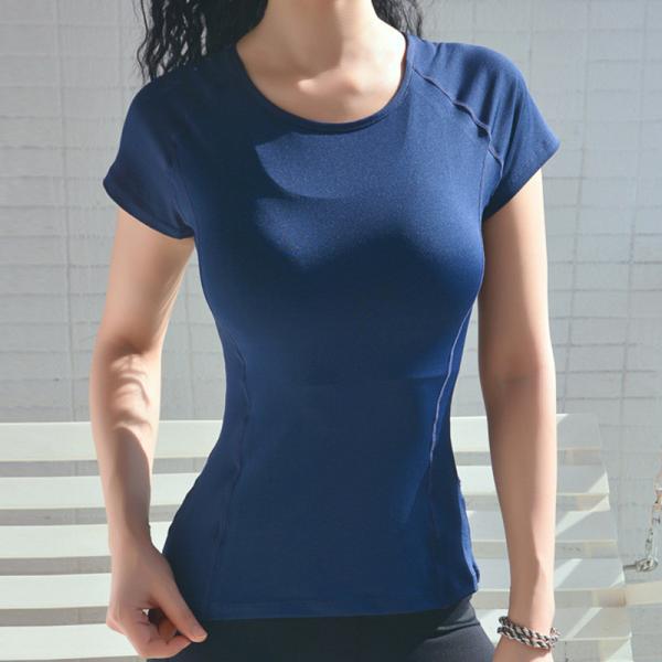                  New Sports T-Shirt Women Quick Dry Running Training Short Sleeve Yoga Top Summer Network Red Sexy Back Fitness Clothing T Shirt             