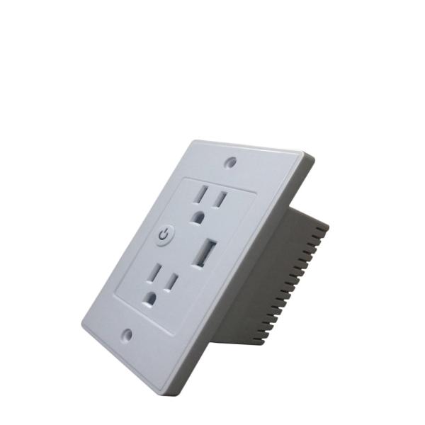 FCC ROHS Smart Plug Socket AU UK Wifi Usb Outlet Two AC Sockets