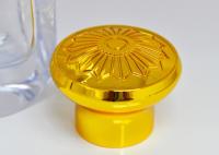 Custom Professional Metal Die Casting Gold Color Plating Zinc Alloy Perfume Bottle Tops With 17.2mm Inner