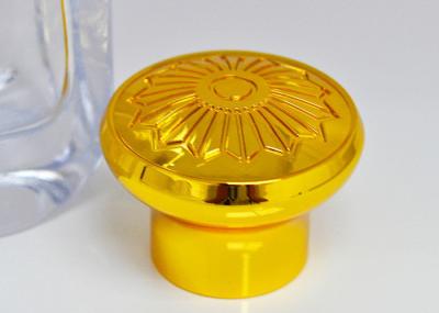 Custom Professional Metal Die Casting Gold Color Plating Zinc Alloy Perfume Bottle Tops With 17.2mm Inner