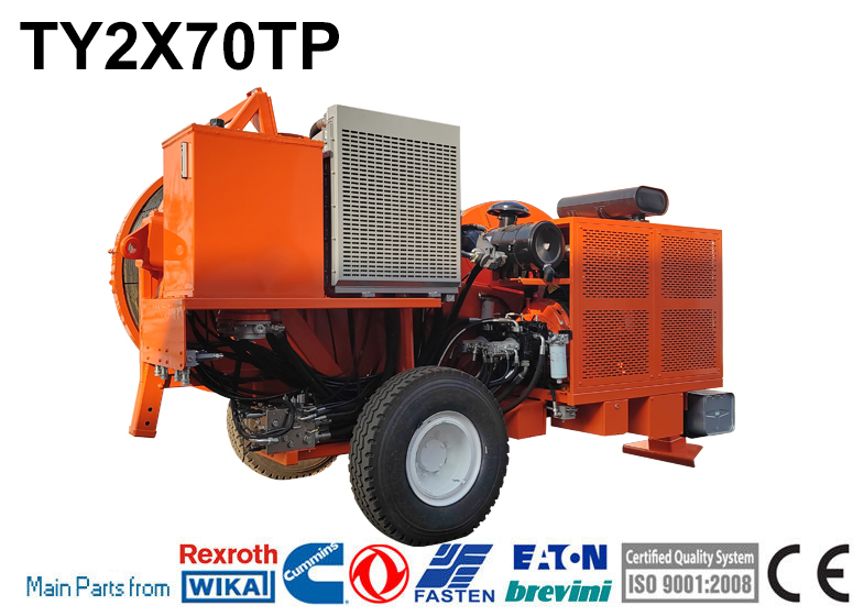 Overhead Line Max Tension 2x70kN/1x140kN Hydraulic Puller Tensioner