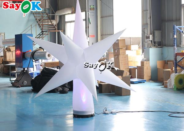 PVC de 0.25mm accrochant l'étoile gonflable de LED pour des décorations de partie