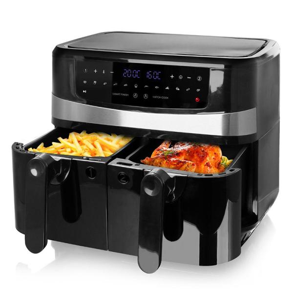Dual Air Fryer 9L Digital Smart Oil Free Double Basket Dual Zone