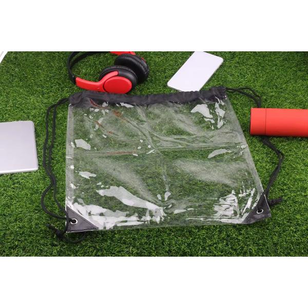 Marketing Waterproof PVC Clear Backpack Drawstring Pouch Bag with Custom Printed Design