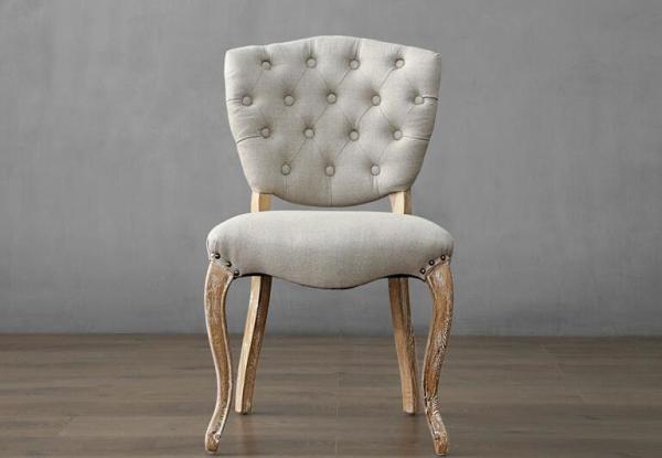 Event rental wedding chair button tufted wooden chair event linen fabric chair with nails