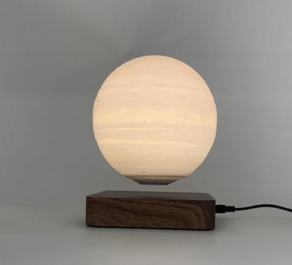 new wooden base magnetic levitation planet lamp light 6inch  night light bulb