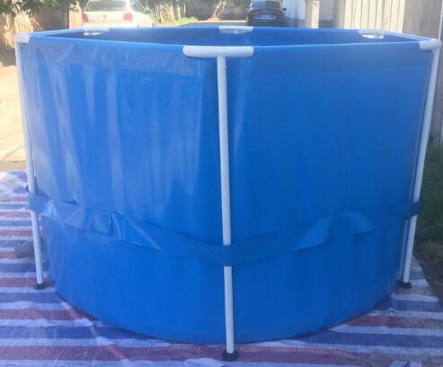 55 Gallon Removable Tarpaulin Fish Tank 1700N/5cm High Tensile Strength Fish Pond Plastic Tank
