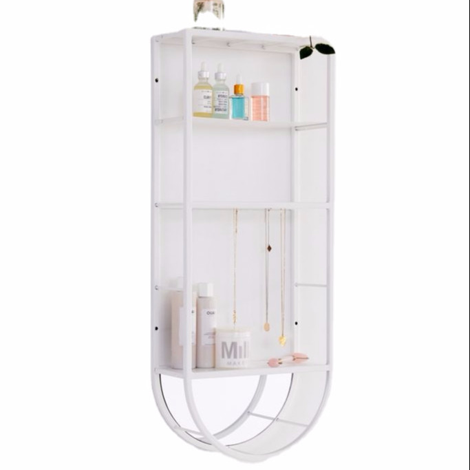Optional Bathroom Wall Decor Storage Waterproof Panels Display Rack for Modern Design