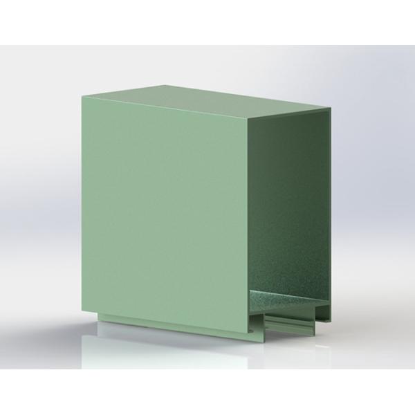 Light Green Coated Aluminum Curtain Wall Profile Engineering Exterior