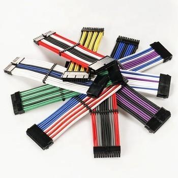 24 PCS Cable Comb PC 24p*4, 8P*12, 6P*8 Cable Comb Kit for sleeved Power Supply  Cable Holder Organiser (Black)