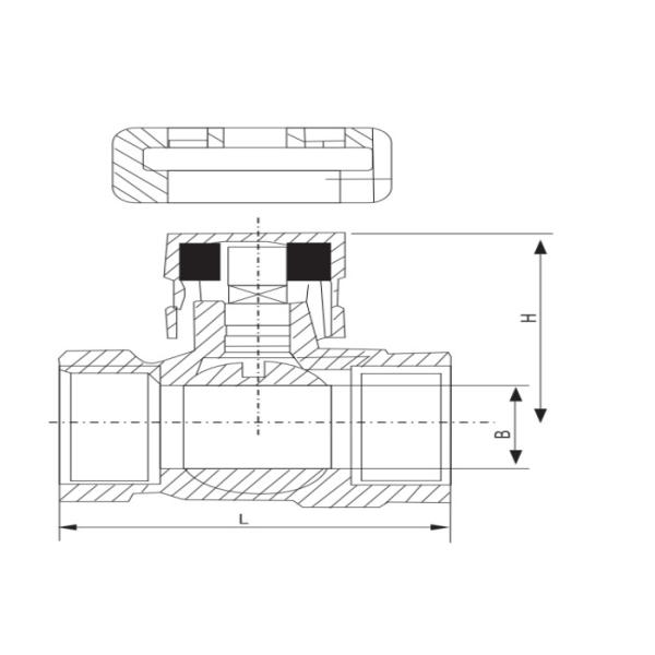 Forged Ball Brass Water Valve Magnetic Lockable Thread End Anti Erosion