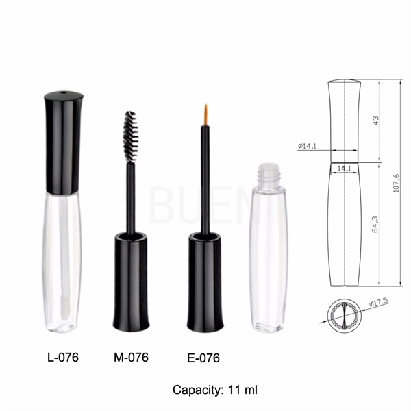 Silicone Gold Mascara Tube UV Coating Mascara Wand Tubes 10ml