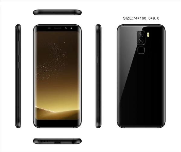 5.5Inch 18:9 Infinity Display Smartphone Android 7.0 3000mAh 2GB RAM 16GB MT6580 Quad Core Fingerprint 13MP Cellphone